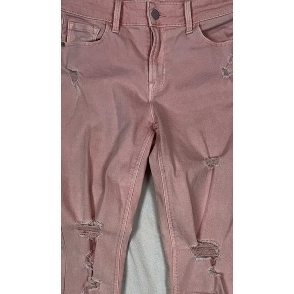 Old Navy Rockstar Size 6 Super Skinny Mid Rise Pink Distressed - Picture 5 of 10